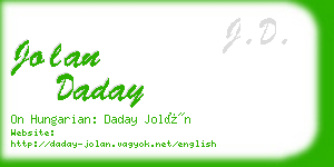 jolan daday business card